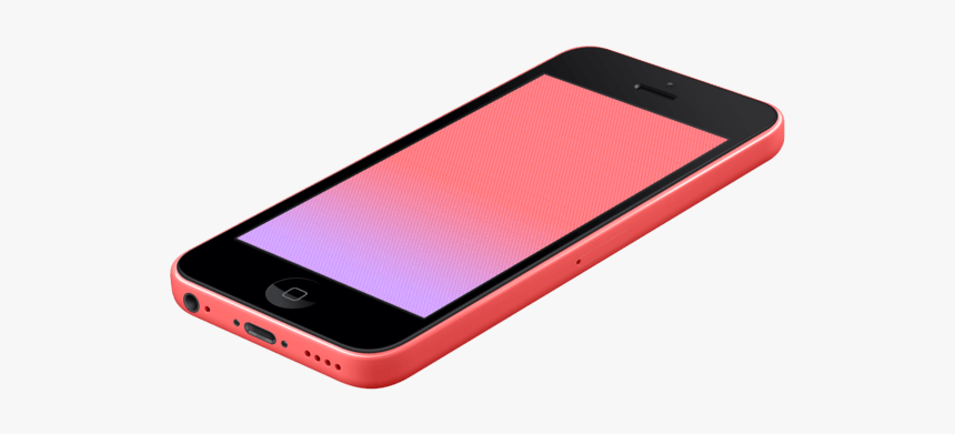 Iphone 5c Mock Up - Iphone On Table Png, Transparent Png