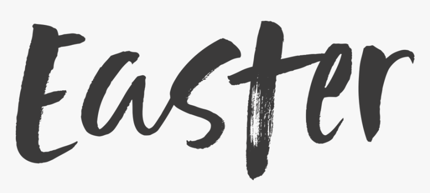 Transparent Christian Easter Black And White Clipart - Calligraphy, HD Png Download
