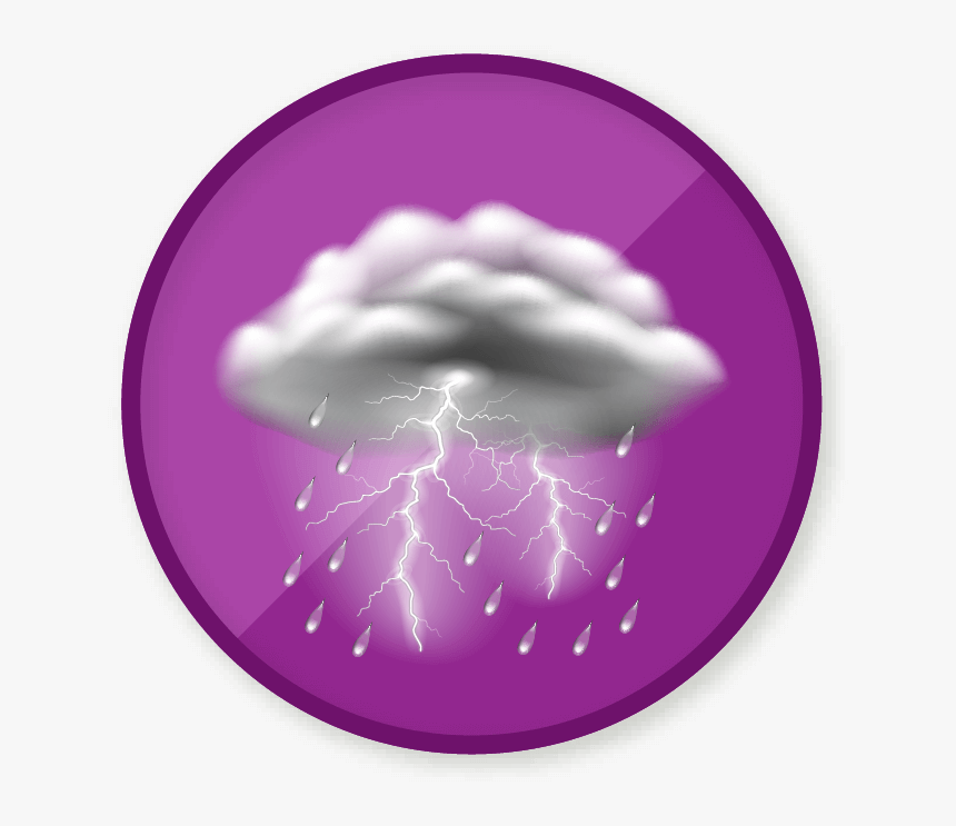 Transparent Purple Lightning Png - Circle, Png Download