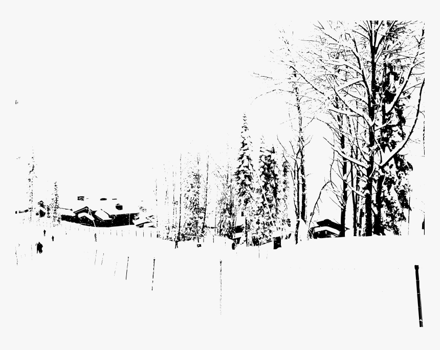 Sochi 2014 Olympic Village In Snow Clip Arts - Snow Village Black And White, HD Png Download