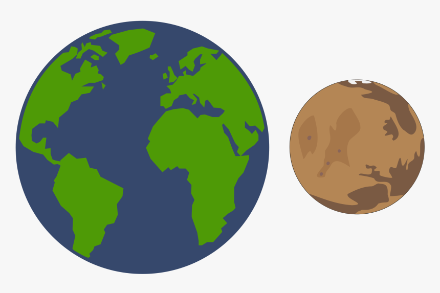 Fileearth Mars Comparision Sketch - Earth And Mars Png, Transparent Png