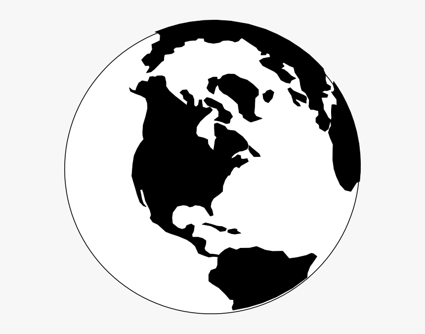 Globe Clipart Black And White, HD Png Download