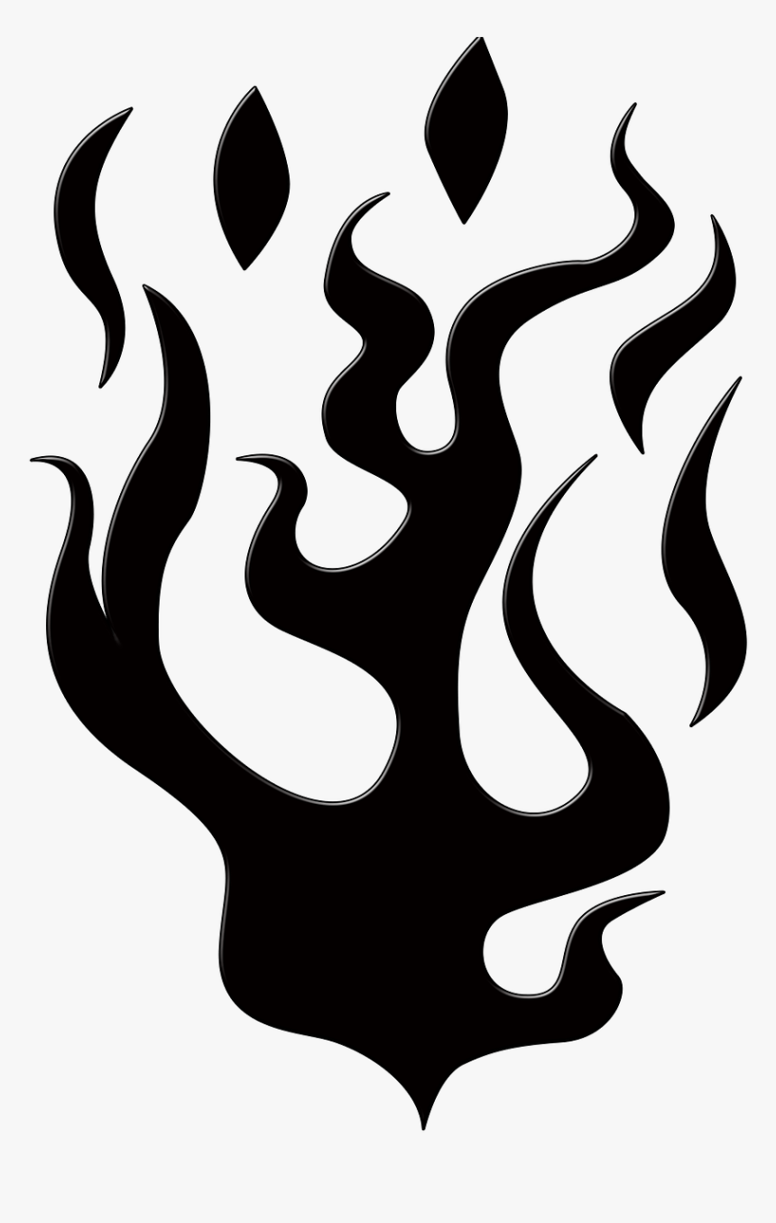 Flames Png Silhouette, Transparent Png
