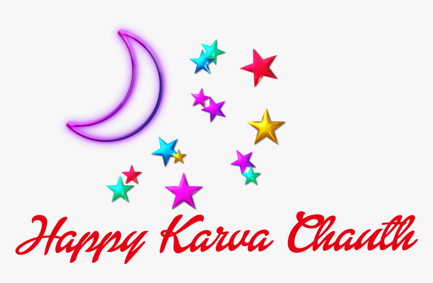 Happy Karva Chauth 2019 Png Photo Background - Transparent Colorful Stars Png, Png Download