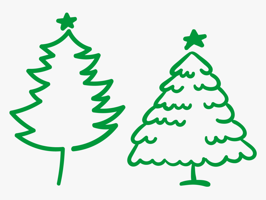 Christmas Tree Illustration - 手繪 聖誕樹, HD Png Download