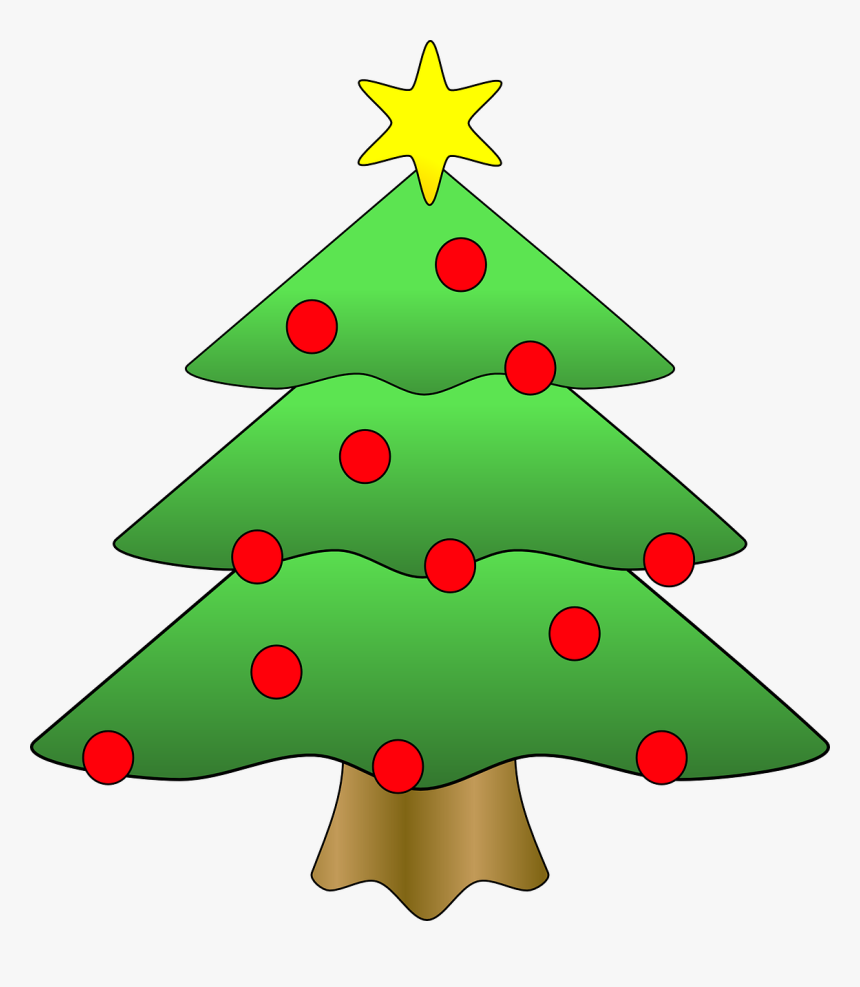 Christmas Tree Images Cartoon, HD Png Download