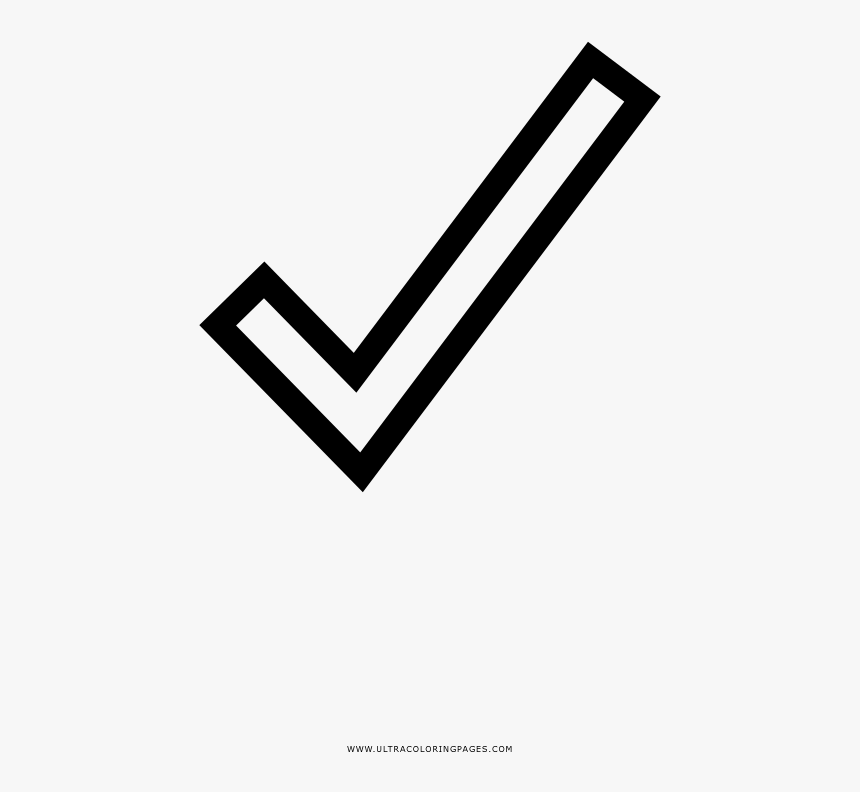 Check Mark Coloring Page Pc Check Icon- - Check Mark Coloring Page, HD Png Download