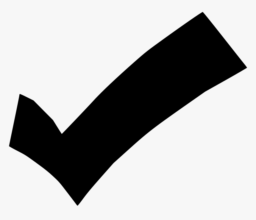 Black Transparent Checkmark Clipart Illustration isolated on white