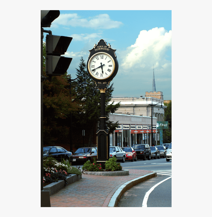 Two Dial Large Howard Street Clock Replica Norwood - Tiffany Street Clock Ny, HD Png Download