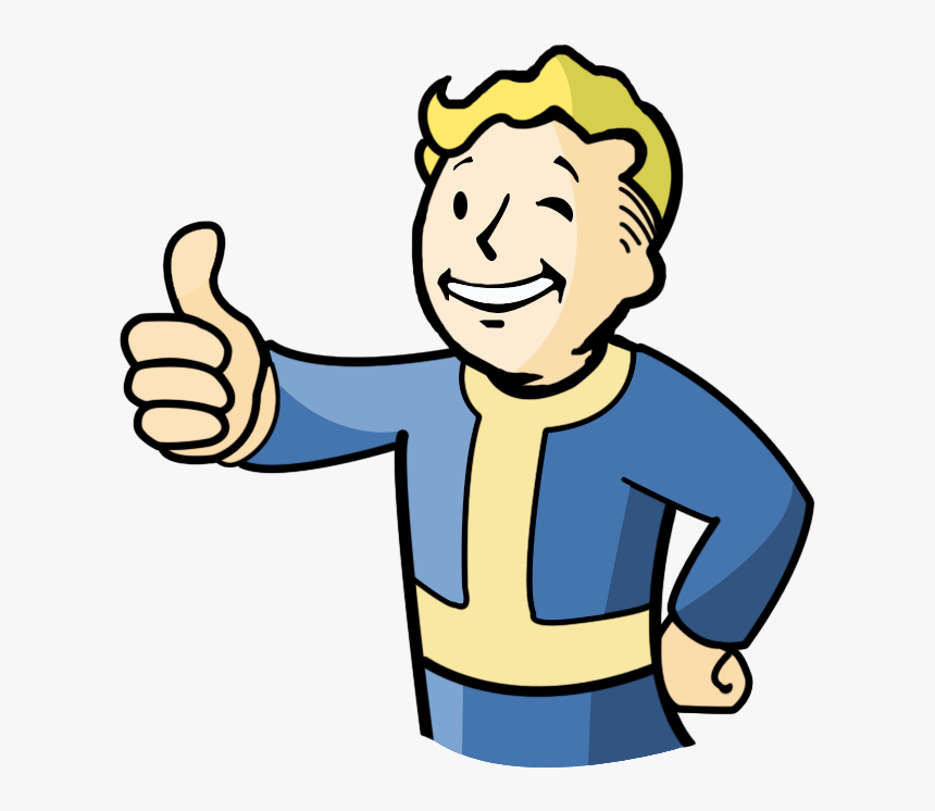 Fallout Thumbs Up Png - Vault Boy Skeleton, Transparent Png