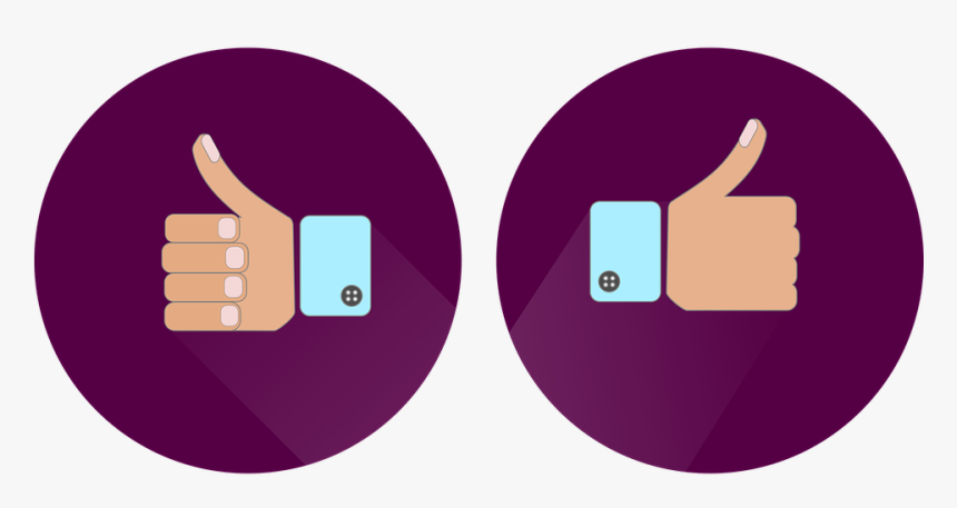 Thumbs Up, Like, Hand, Icon, Icons, Flat Design - Flat Design Thumbs Up, HD Png Download