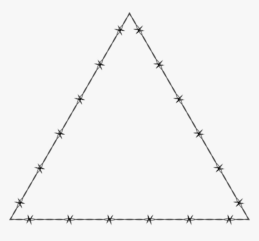 Clipart - Barbed Wire Triangle Transparent, HD Png Download