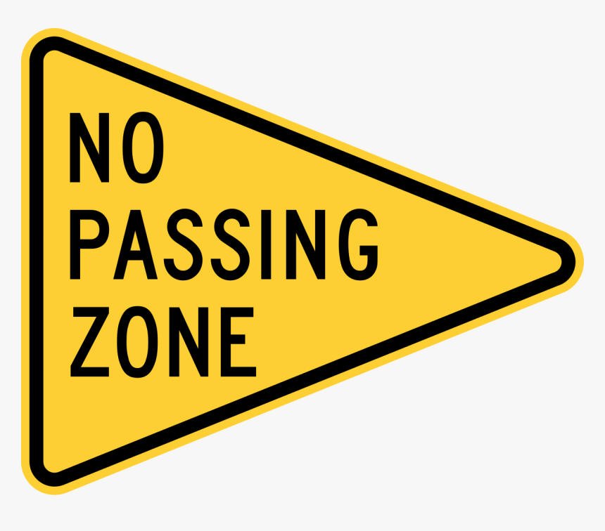 No Passing Zone Road Sign, HD Png Download