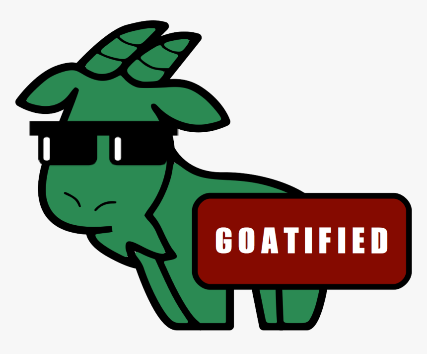 Goatified Sticker, A Goat Wearing Glasses - Goat Wearing Glasses Png, Transparent Png