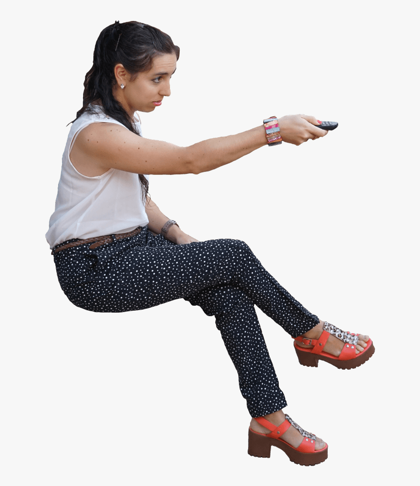 Woman Watching Tv Png - Person Watching Tv Png, Transparent Png