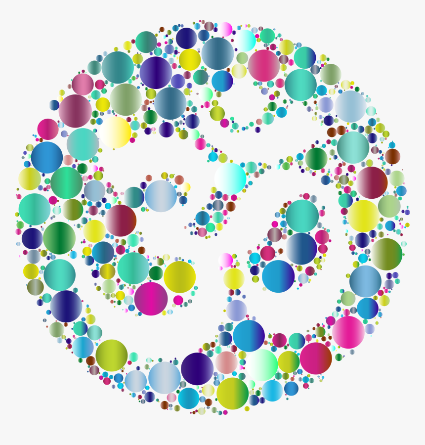Prismatic Om Symbol Negative Space Circles 3 Clip Arts - Circle, HD Png Download