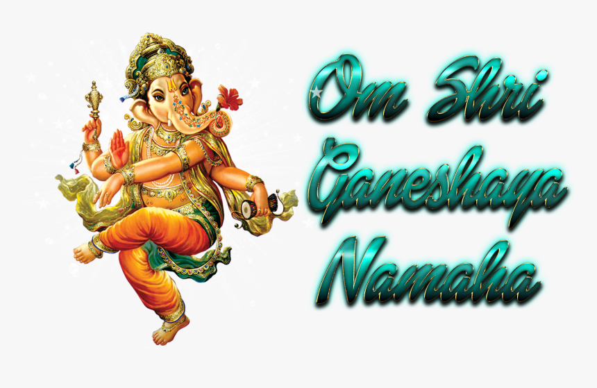 Om Shri Ganeshaya Png - Lord Ganesha, Transparent Png