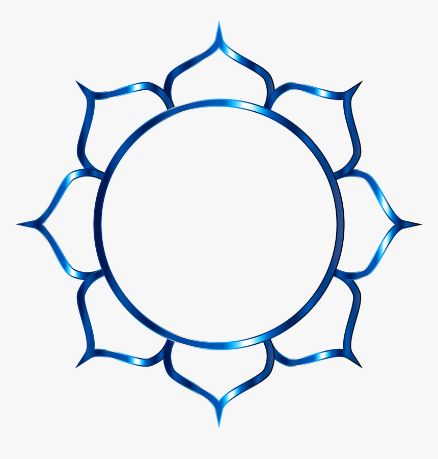 Chromatic Lotus Flower Line Art 6 No Background Clip - Buddhism Easy To Draw, HD Png Download