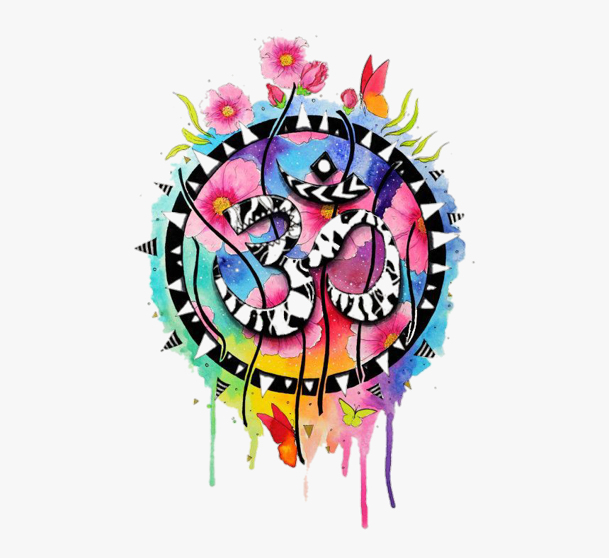 #omsymbol #om #colorful #watercolor #buddha # - Fondos De Pantalla Om, HD Png Download