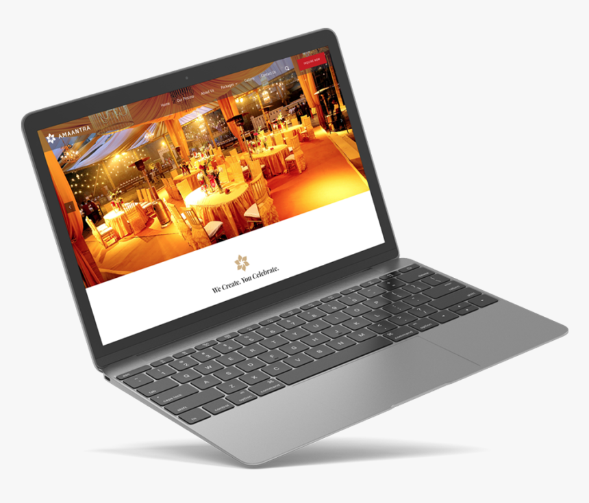 Wizdumb Amaantra Decor Laptop Mockup - Mock Up Laptop In Png, Transparent Png