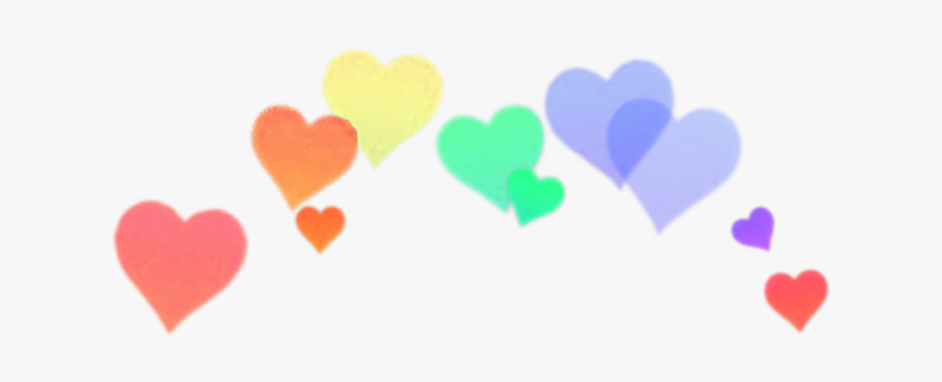 Sticker By Rileyy - Rainbow Heart Crown Png, Transparent Png