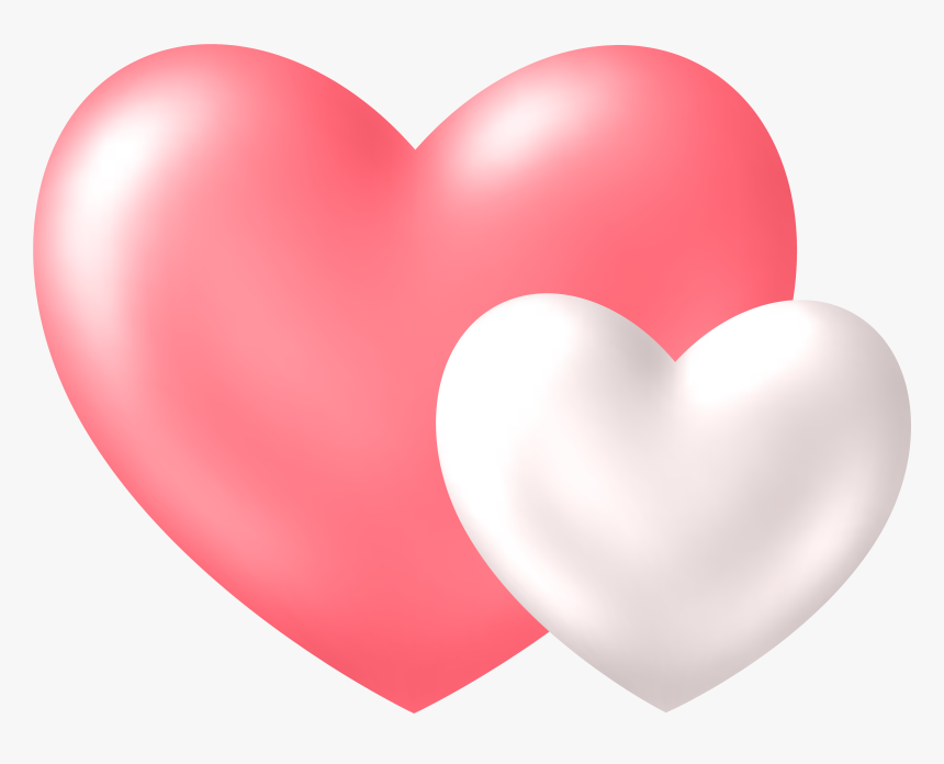 Transparent Png Heart - Two Pink Hearts Png, Png Download