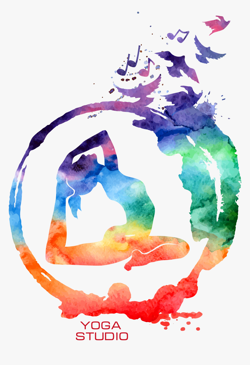 Watercolor Yoga Png, Transparent Png