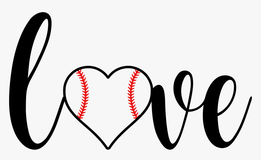 Love Baseball Heart Svg, HD Png Download