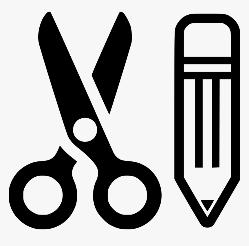 Scissors And Pencil - Arts And Craft Icon, HD Png Download