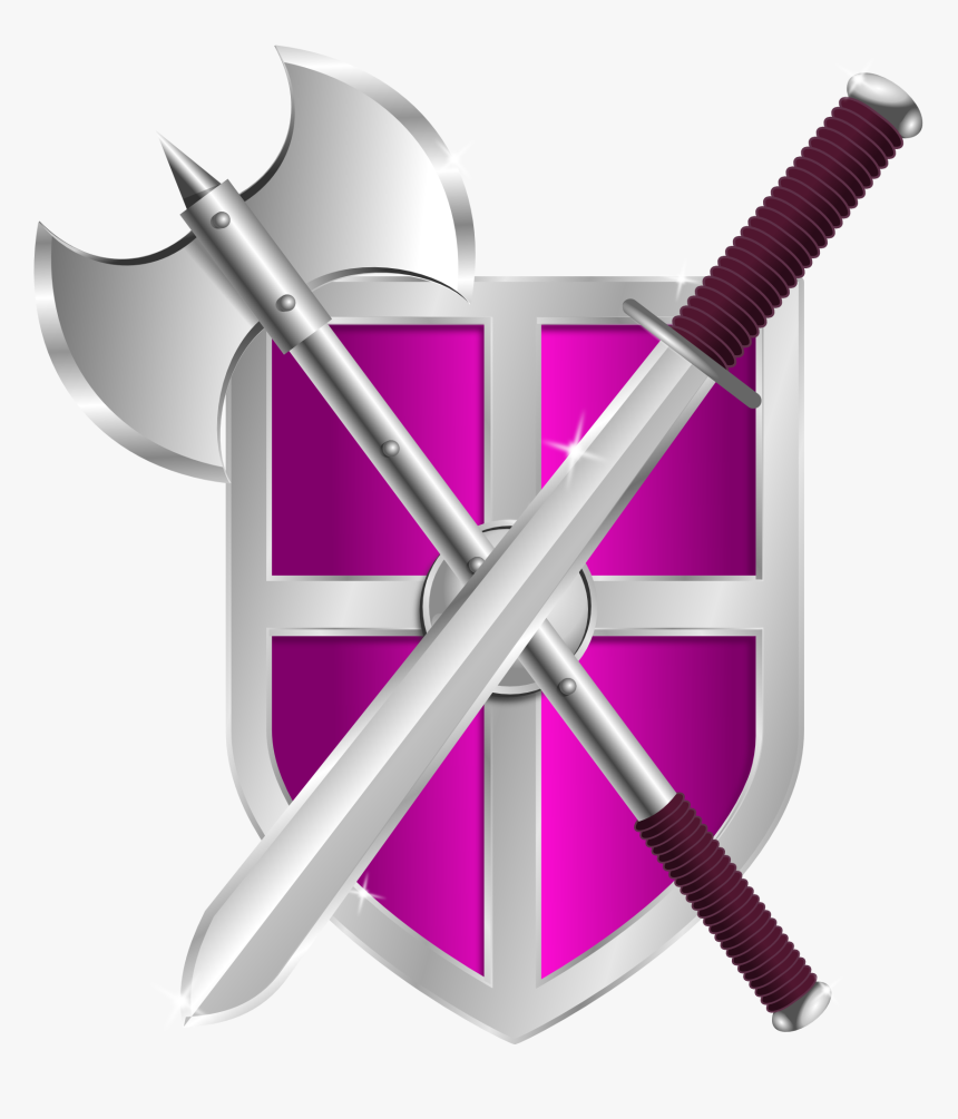Pink Shield And Sword, HD Png Download