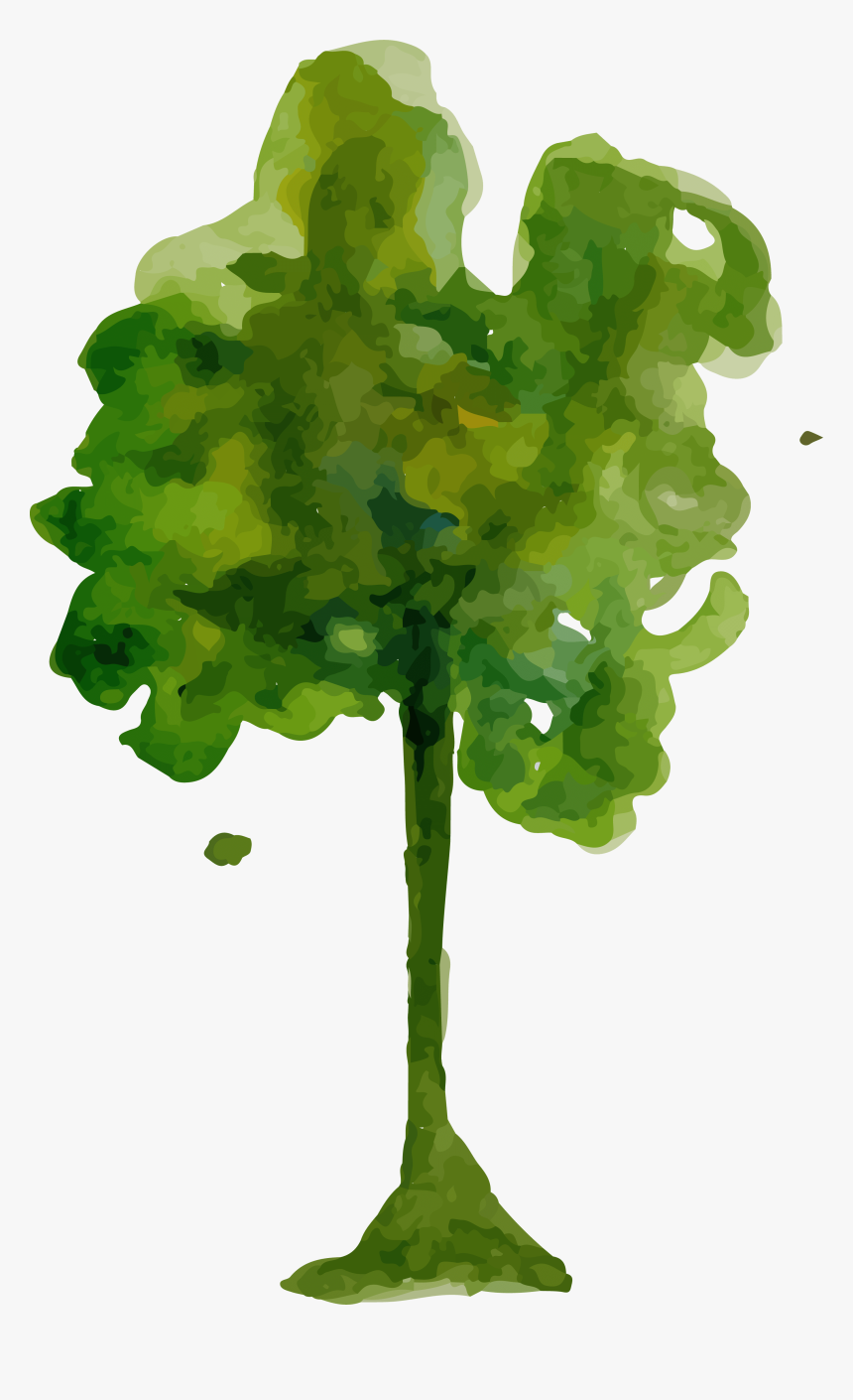 Watercolor Trees Png - Transparent Watercolor Tree Png, Png Download