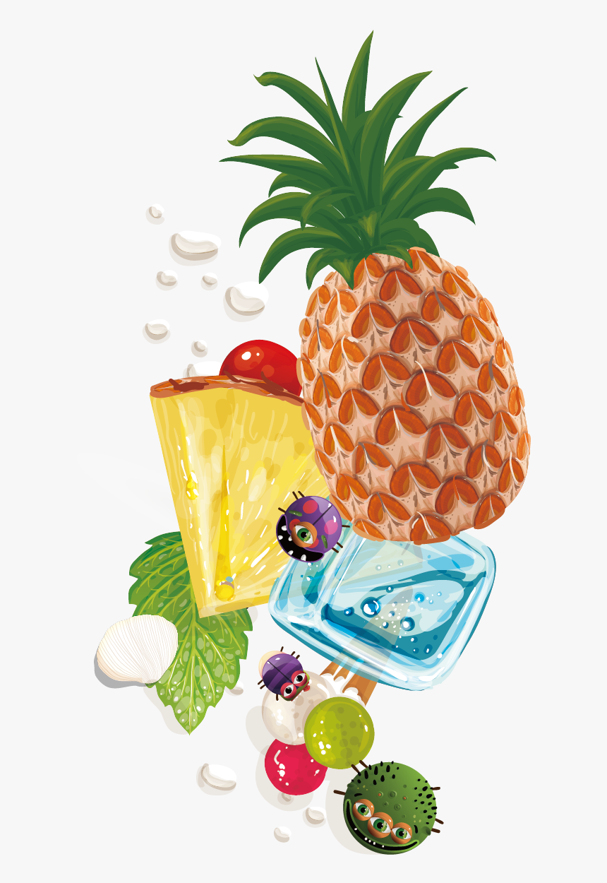 Pineapple Fruit Background Vector Material - Pineapple, HD Png Download