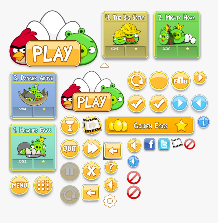 Yellow Subscribe Button Png - Angry Birds Play Button, Transparent Png