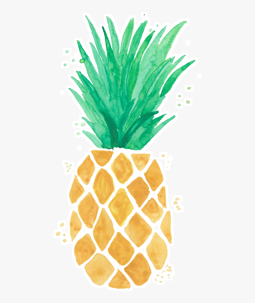 Png Watercolor Gold Pineapple , Png Download - Abacaxi Aquarela Png, Transparent Png