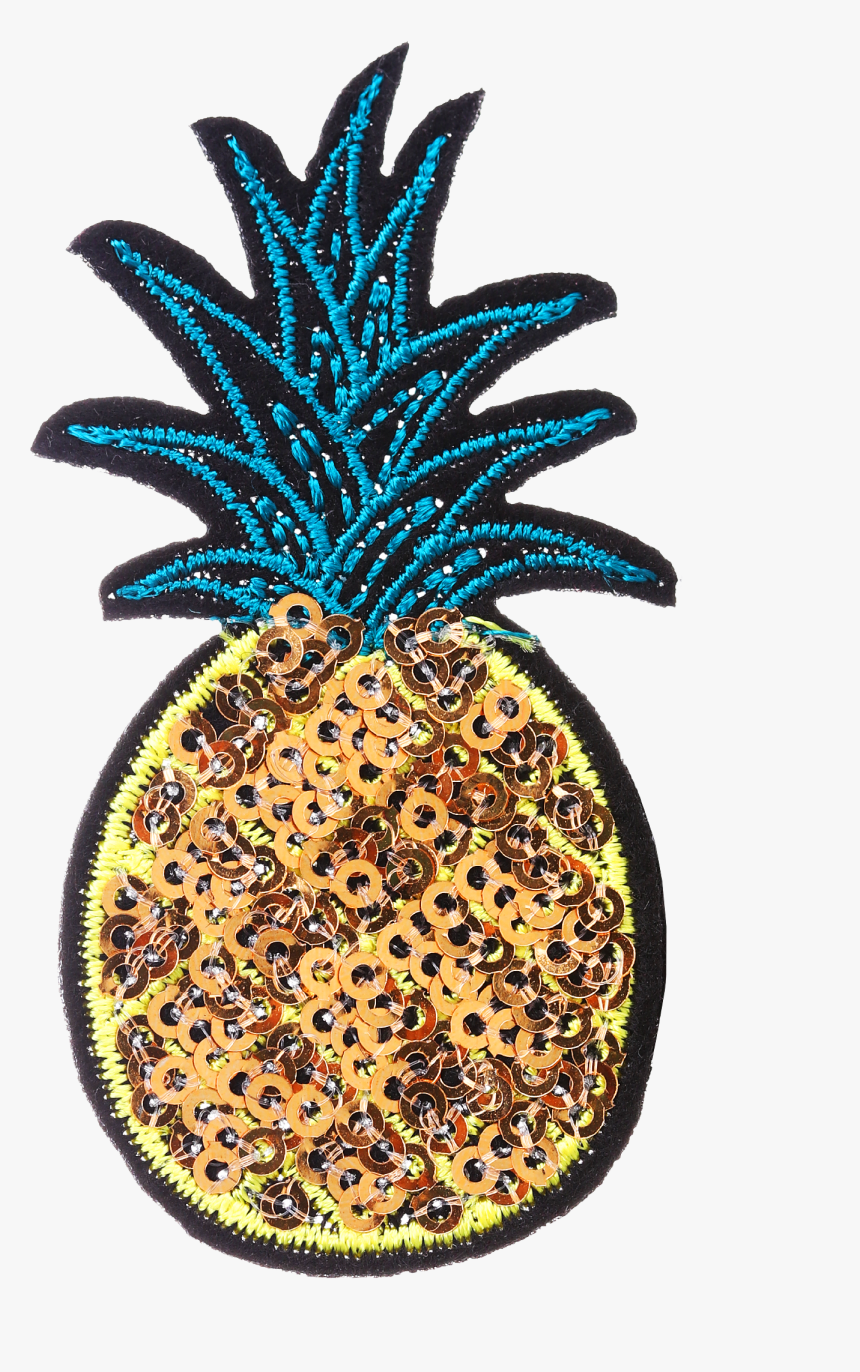 Sequins Golden Pineapple Patch - Regnbue Ananas, HD Png Download