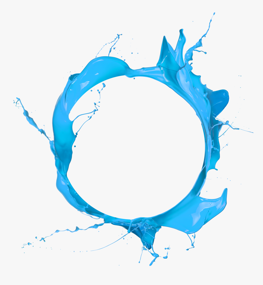 Blue Paint Circle Splash Free Hd Image Clipart, HD Png Download