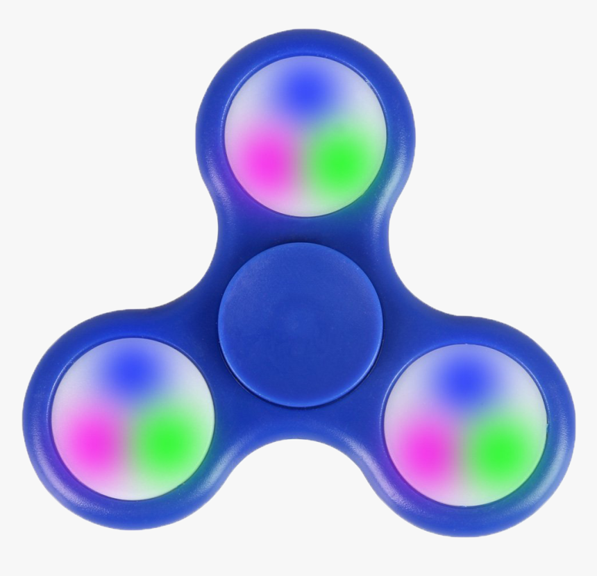 Led Fidget Spinner Png Clipart - Led Fidget Spinner Blue, Transparent Png