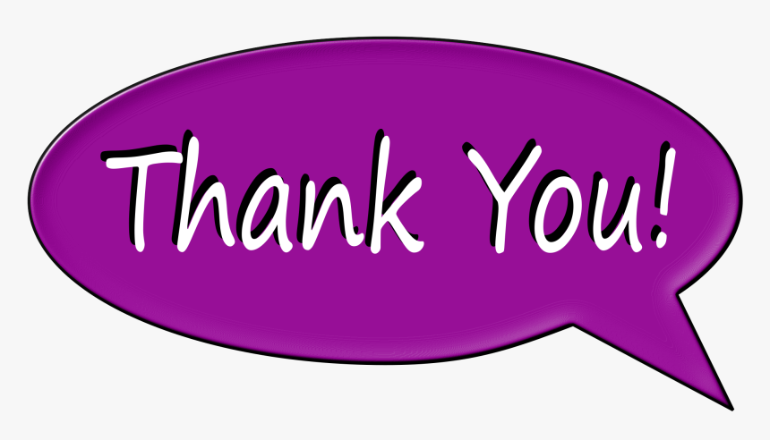 Pink Thank You Png Banner Royalty Free - Thank You Speech Bubble Png, Transparent Png