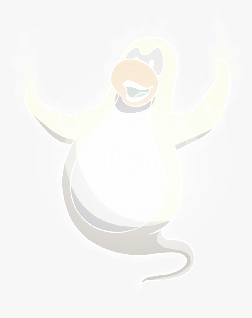 Halloween 2012 Ghosts Player Arctic White - Club Penguin Terror, HD Png Download