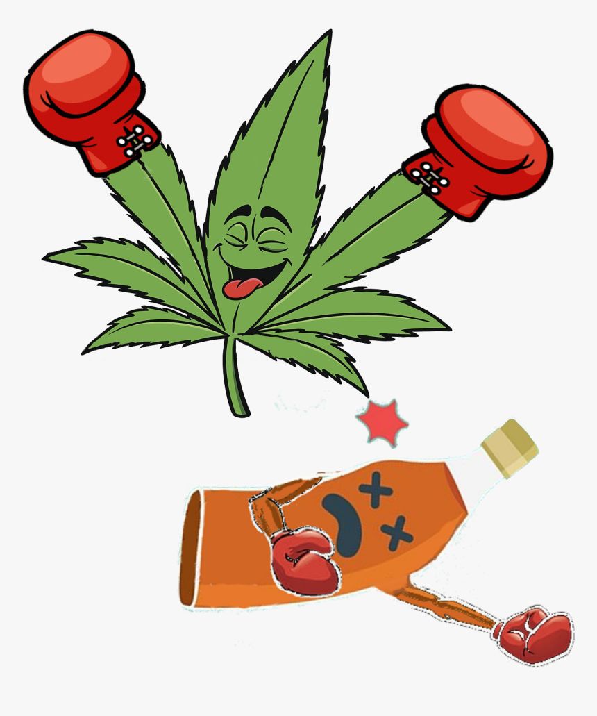 Liquor Clipart Alcahol - Cannabis Clipart, HD Png Download