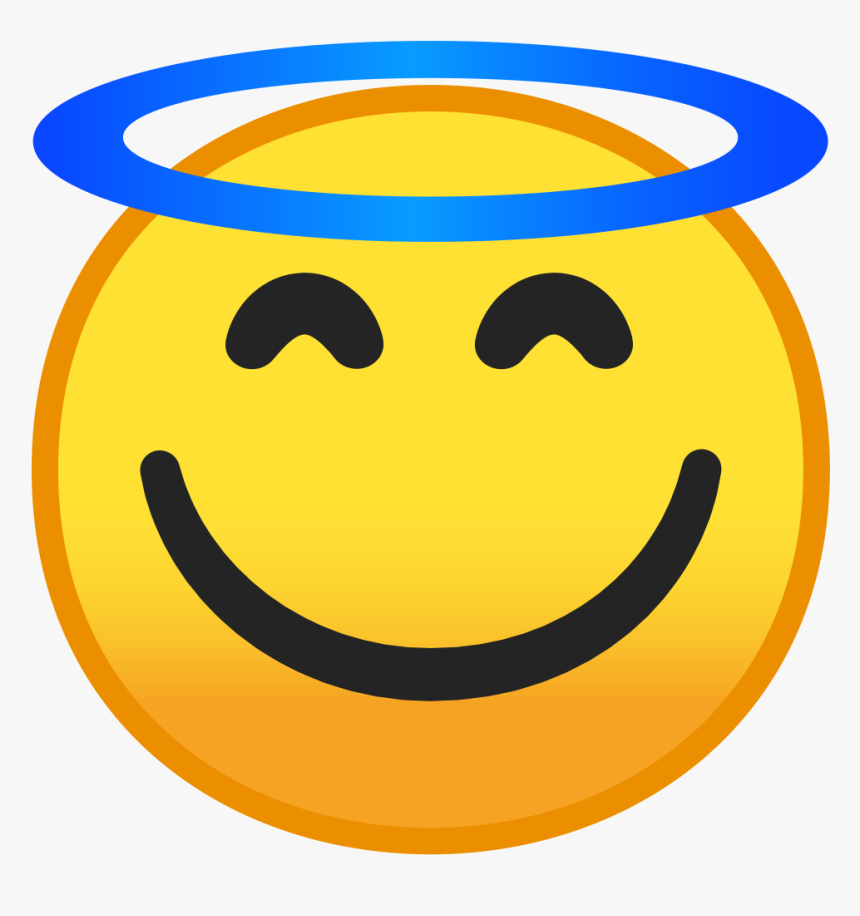 Smiling Face With Halo Icon - Halo Smiley Face, HD Png Download