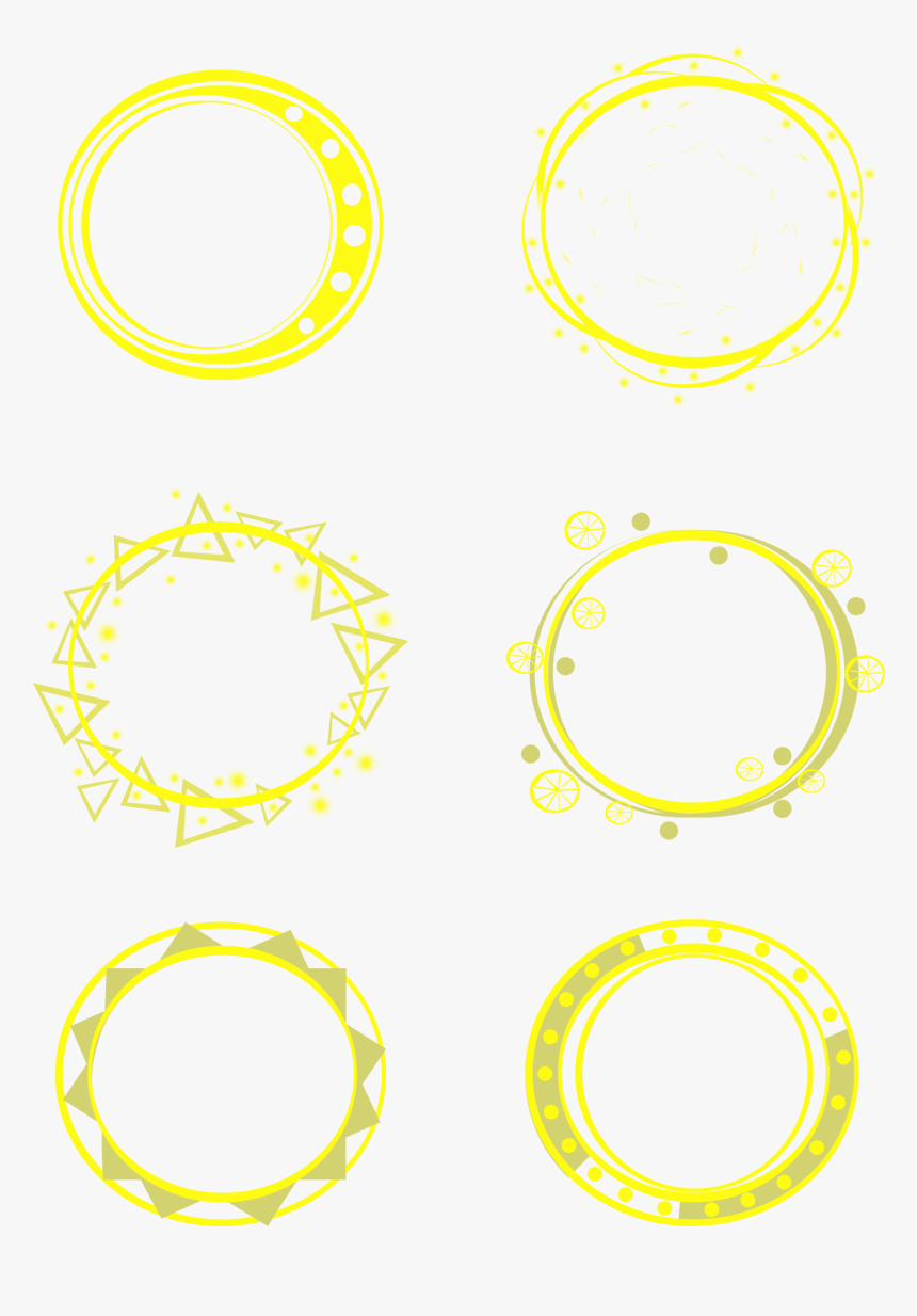 Halo Simple Round Yellow Fluorescent Png And Psd - Circle, Transparent Png