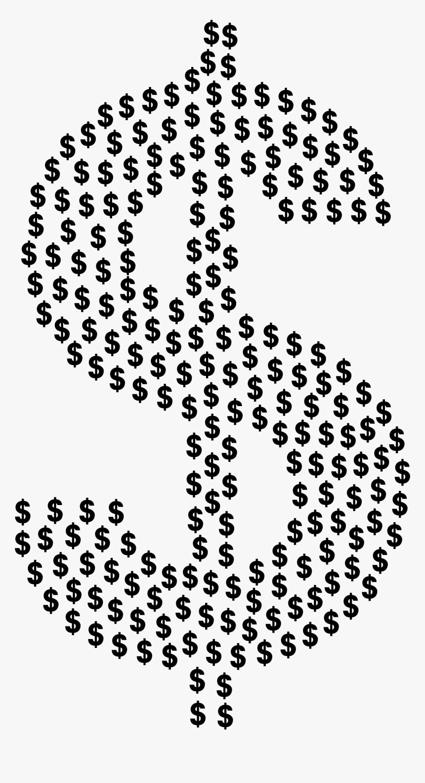 Dollar Sign Fractal Clip Arts - Money Sign, HD Png Download