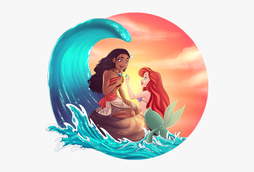 #moana #ocean #disney #mermaid #mermaids #thelittlemermaid - Moana And Ariel, HD Png Download