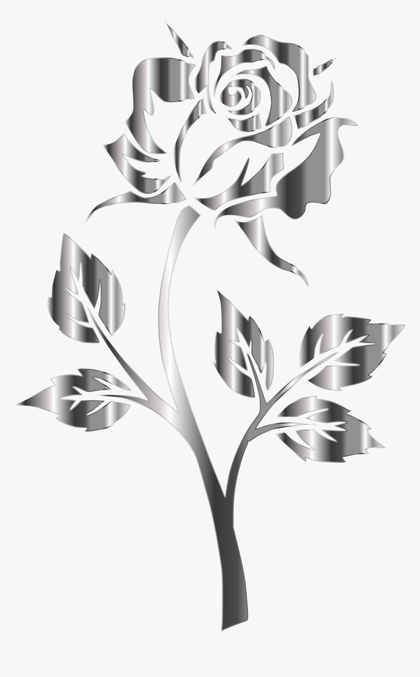 Silhouette Rose Computer Icons Polishing Clip Art - Gold Rose No Background, HD Png Download