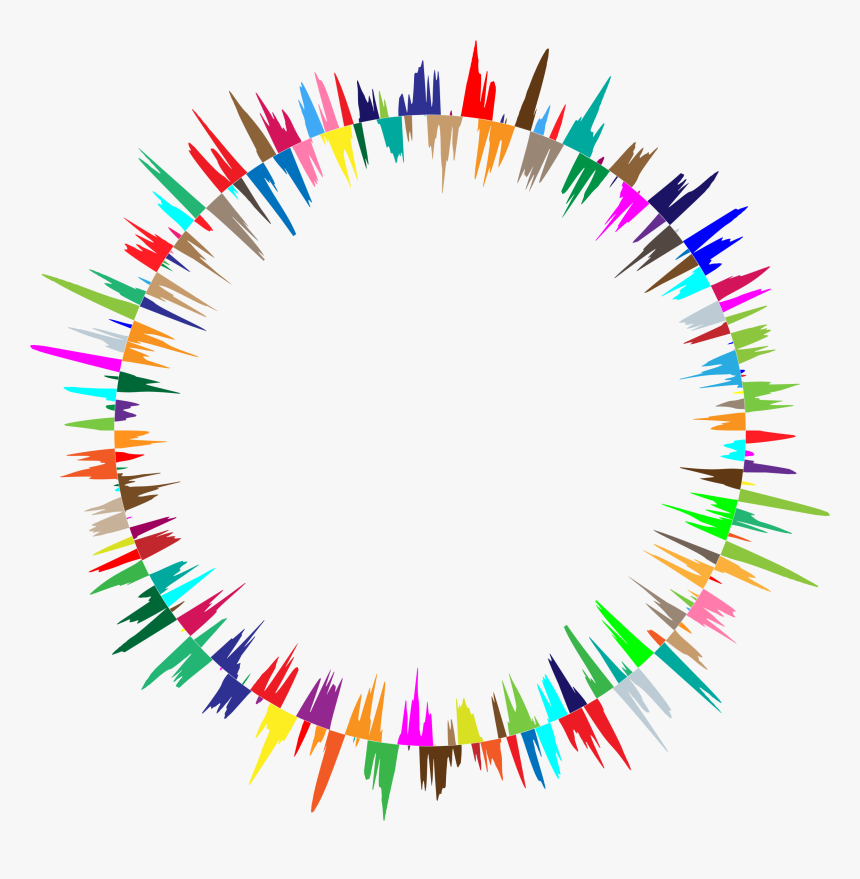 Prismatic Sound Wave Radial Clip Arts - Round Sound Wave Png, Transparent Png