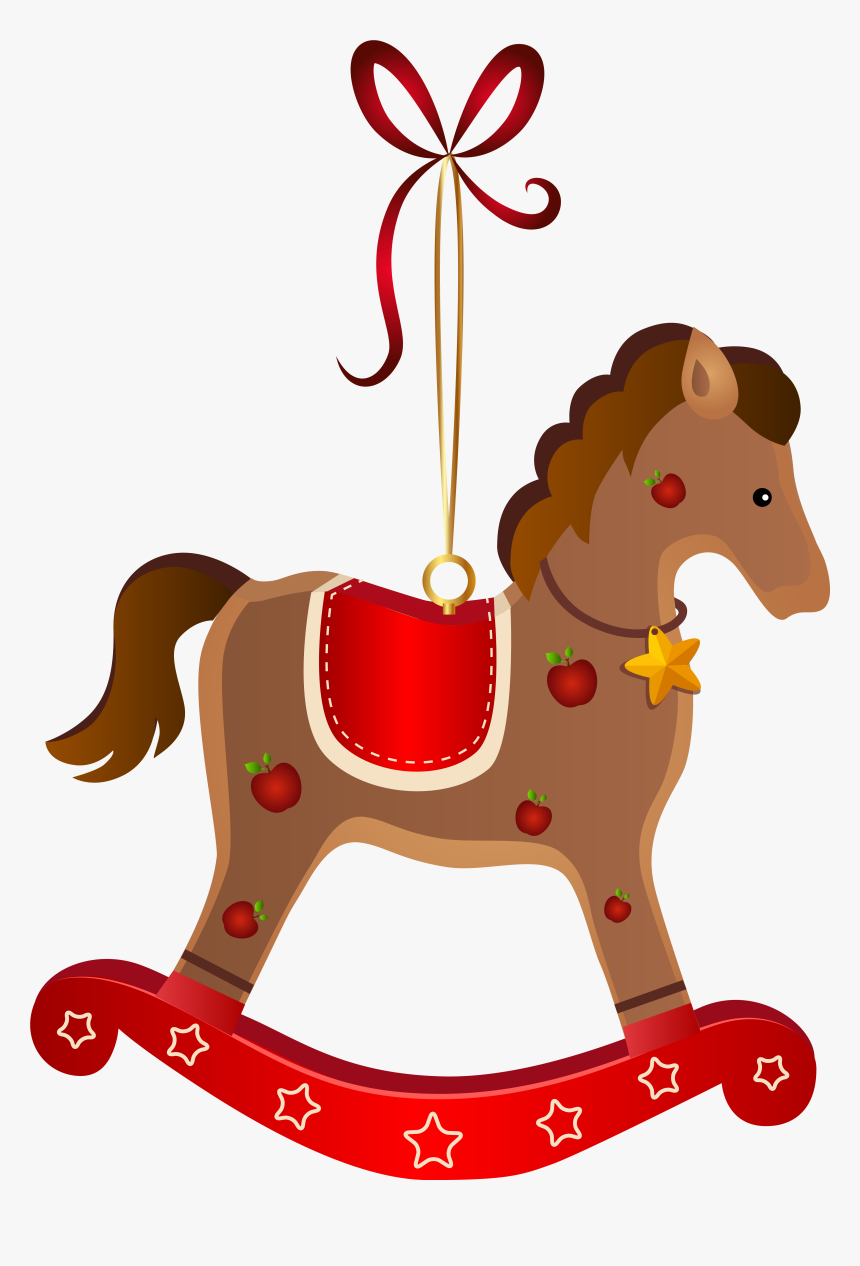 Horse Clipart For Kids - Christmas Rocking Horse Clipart, HD Png Download