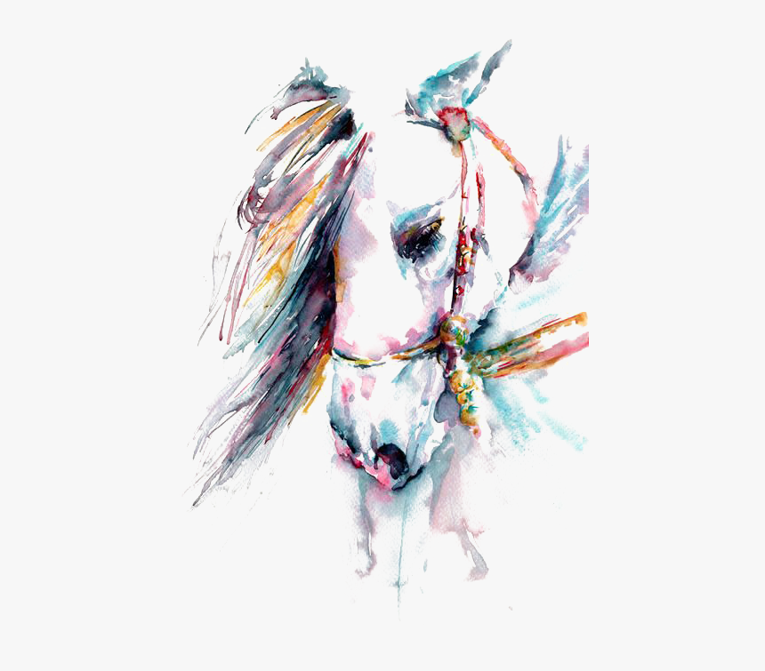 Horse Watercolor, HD Png Download