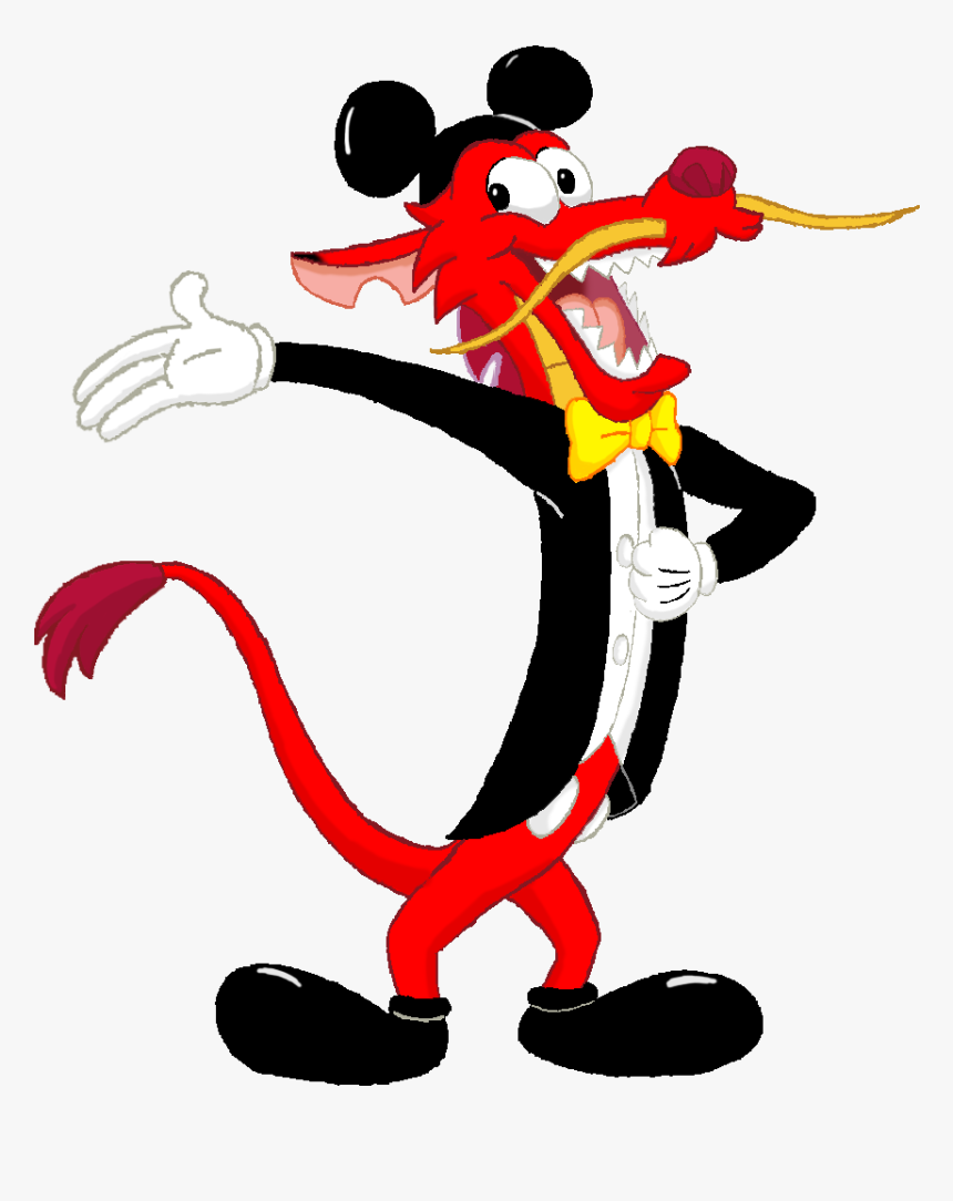Leopard Lizard Clipart Mickey Mouse - Mushu Mickey Mouse, HD Png Download