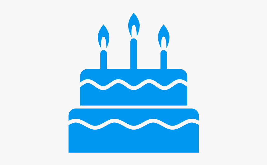 Blue Birthday Cake Png - Birthday Cake Vector Icon, Transparent Png